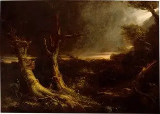 Tornado in einem amerikanischen Wald - Thomas Cole