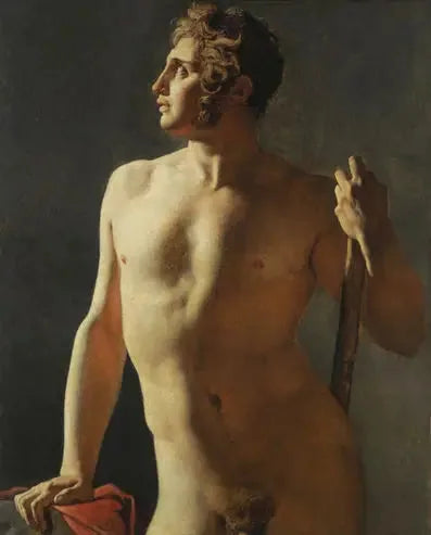 Torso (halbfigur gemalt) - Jean-Auguste-Dominique Ingres