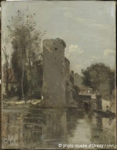 Boot am Wasserufer - Jean-Baptiste Camille Corot