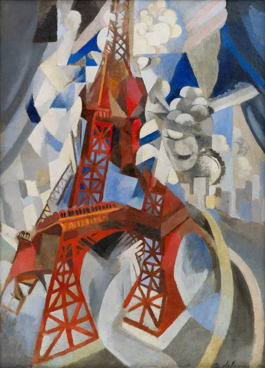 Tour Eiffel rouge - Robert Delaunay image 1 copie de tableau peinte à la main