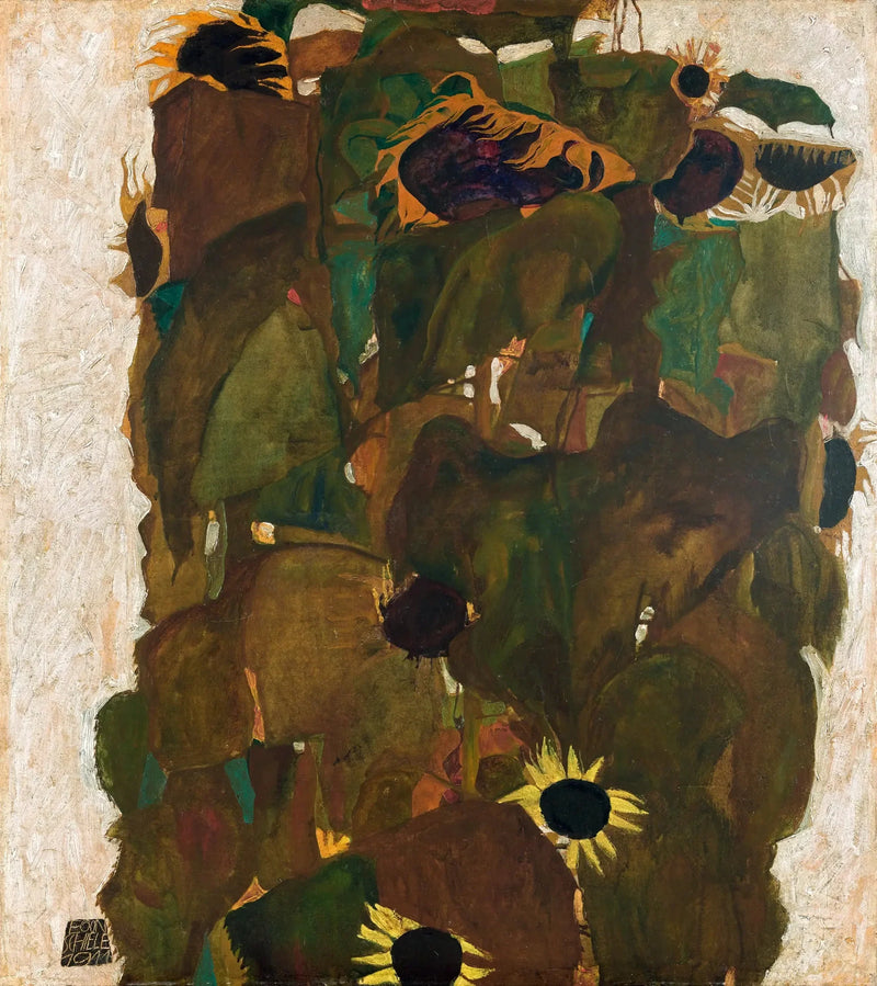 Sonnenblumen I - Egon Schiele