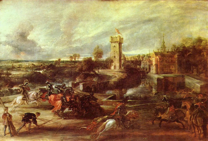 Turnier bei den Gräben des Schlosses Steen - Peter Paul Rubens