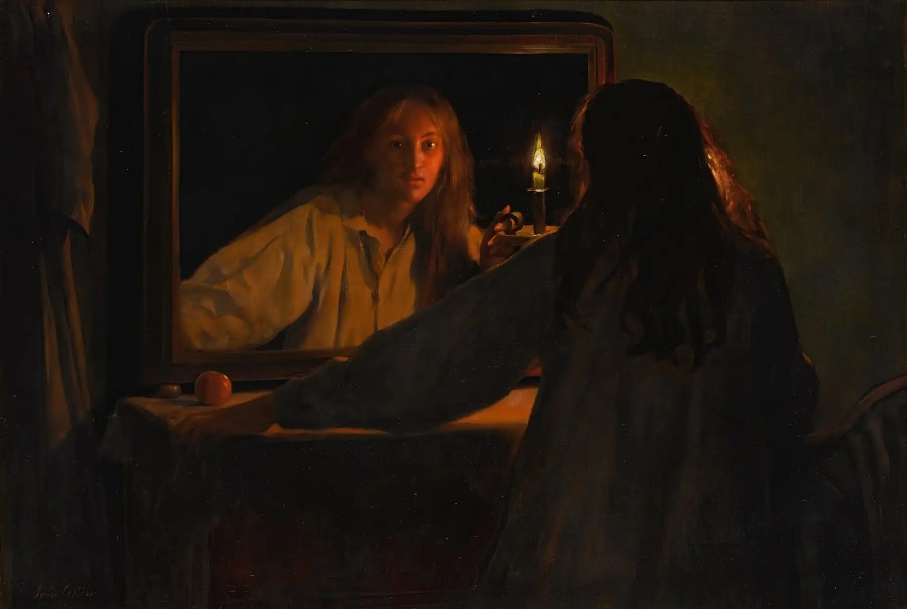 Reproduction du tableau « Tout Halloween - John Collier » par Alpha Reproduction en peinture à l’huile