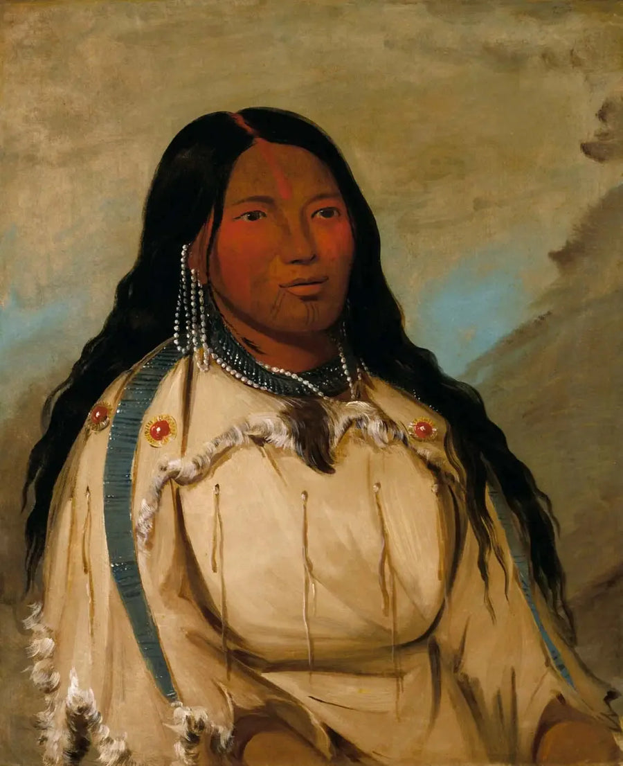 Tow-ée-ka-wet, eine Frau schreit - George Catlin