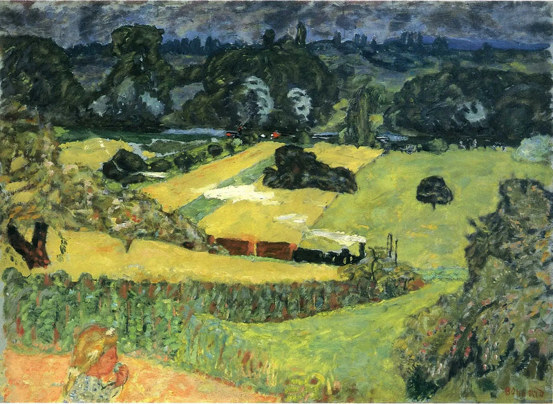 Zug und Lastkähne - Pierre Bonnard