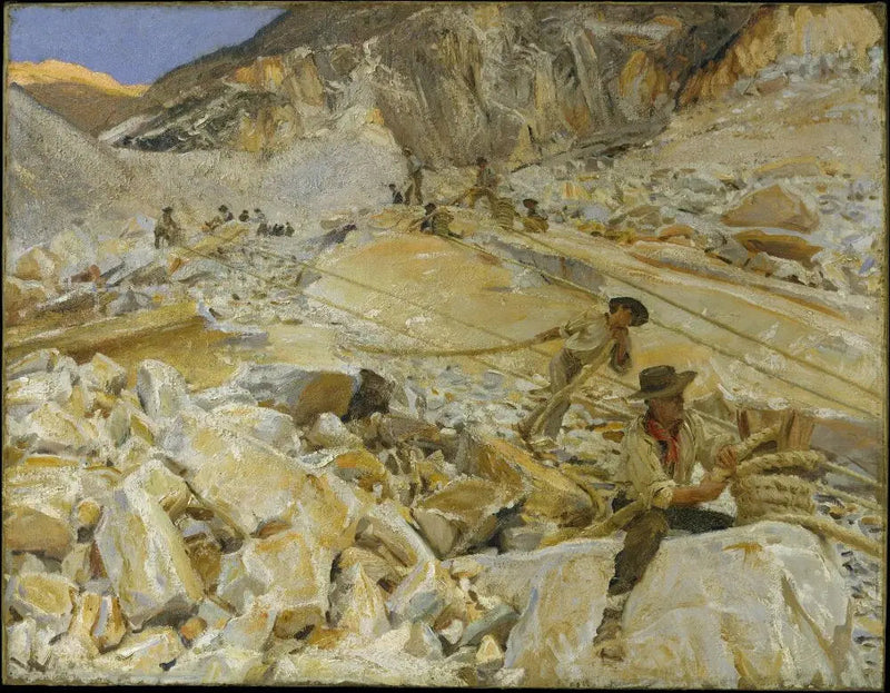 Transport von Marmor aus den Steinbrüchen von Carrara - John Singer Sargent