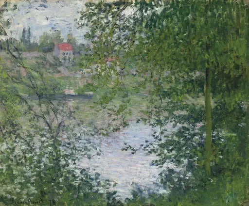 Durch die Bäume, Grande Jatte Insel W458 - Claude Monet