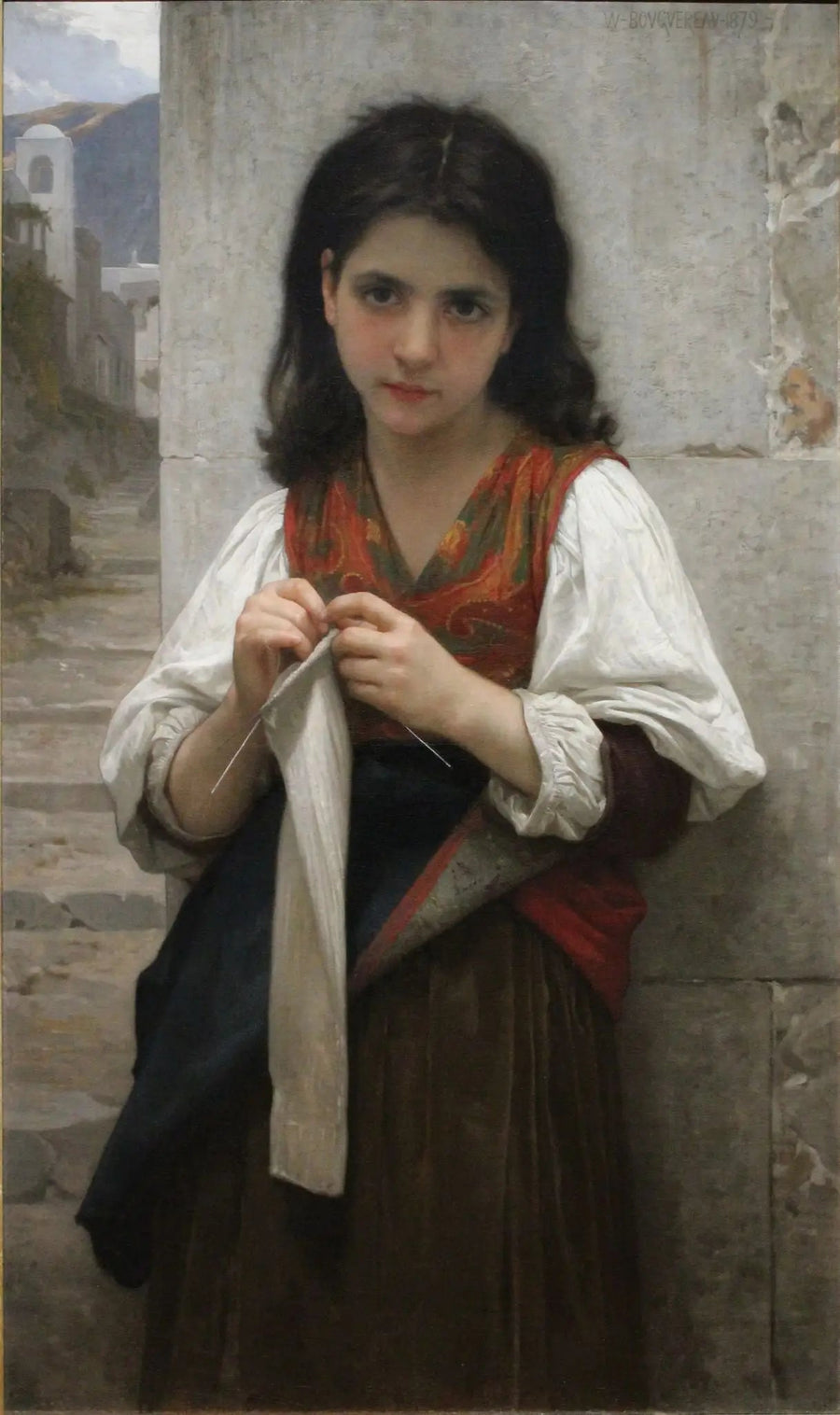 Strickende - Bouguereau