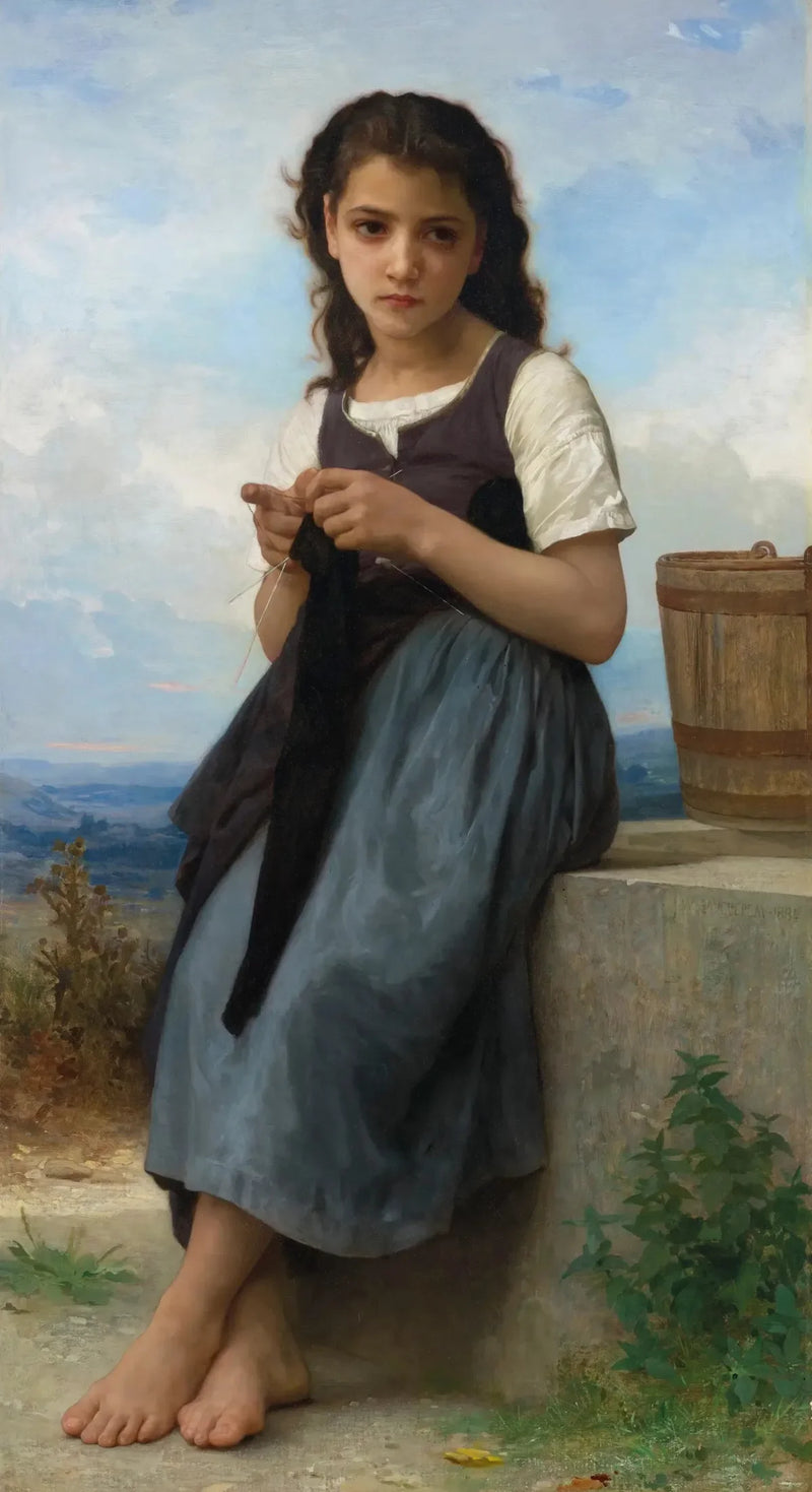 Strickende - Bouguereau