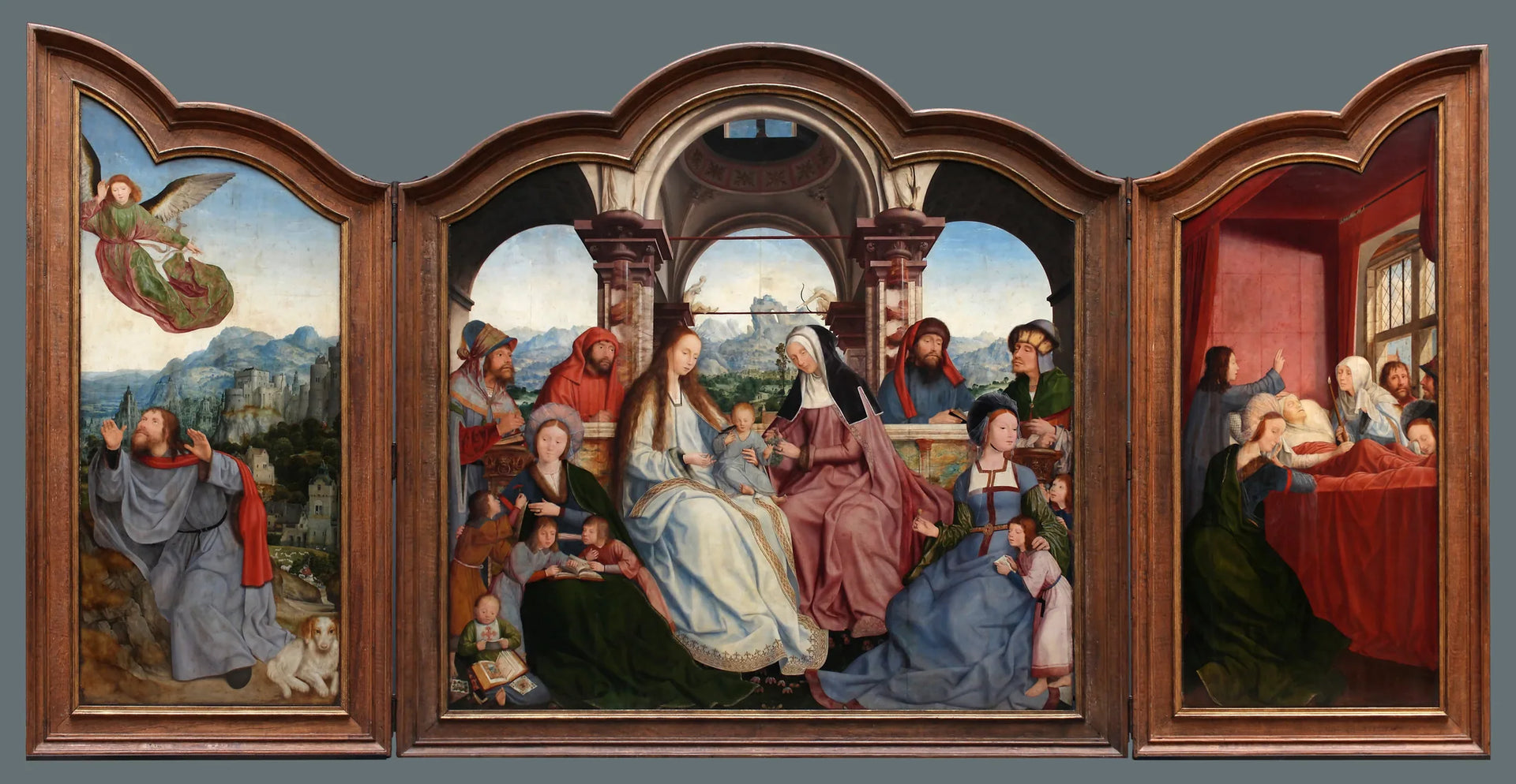 Triptyque de la Confrérie de Sainte Anne à Louvain - Quentin Metsys image 1 copie de tableau peinte à la main
