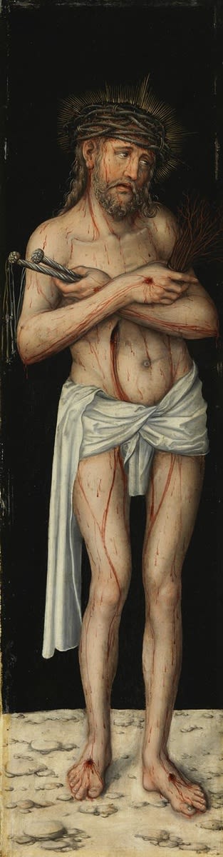 Triptychon der Kreuzigung: Christus als Mann des Schmerzes - Lucas Cranach der Ältere