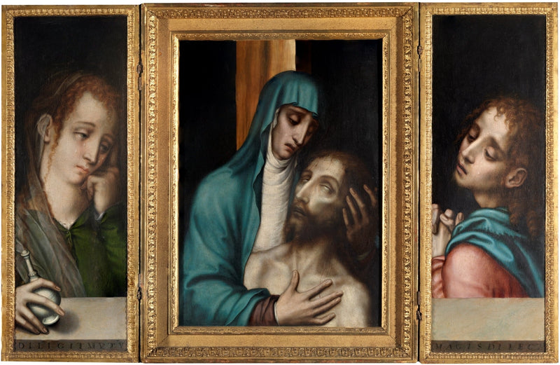 Triptychon der Pietà, Johannes der Evangelist und Maria Magdalena - Luis de Morales