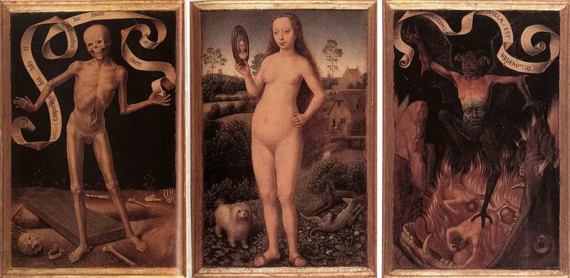 Triptychon der irdischen Eitelkeit - Hans Memling