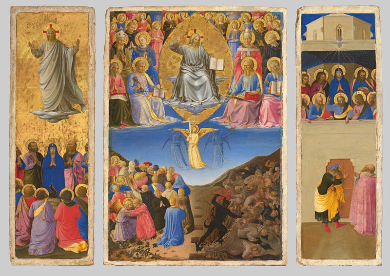 Triptyque des Jüngstes Gerichts, Himmelfahrt und Pfingsten - Fra Angelico