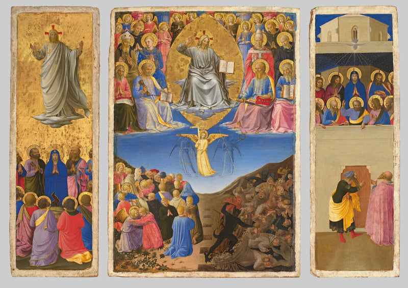 Triptyque des Jüngstes Gerichts, Himmelfahrt und Pfingsten - Fra Angelico