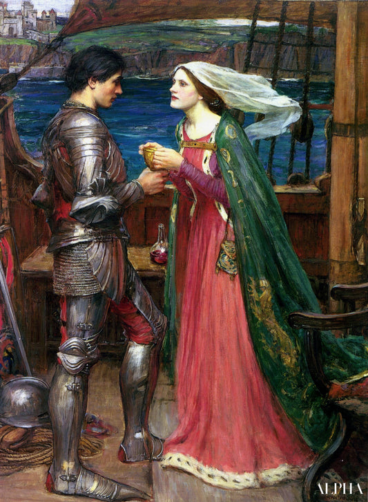 Tristan et Isolde avec la potion - John William Waterhouse Reproductions de tableaux à la peinture à l’huile