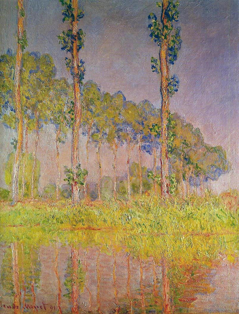 Les Trois Arbres, printemps de Claude Monet, 1891 – collection particulière, Wildenstein 1304