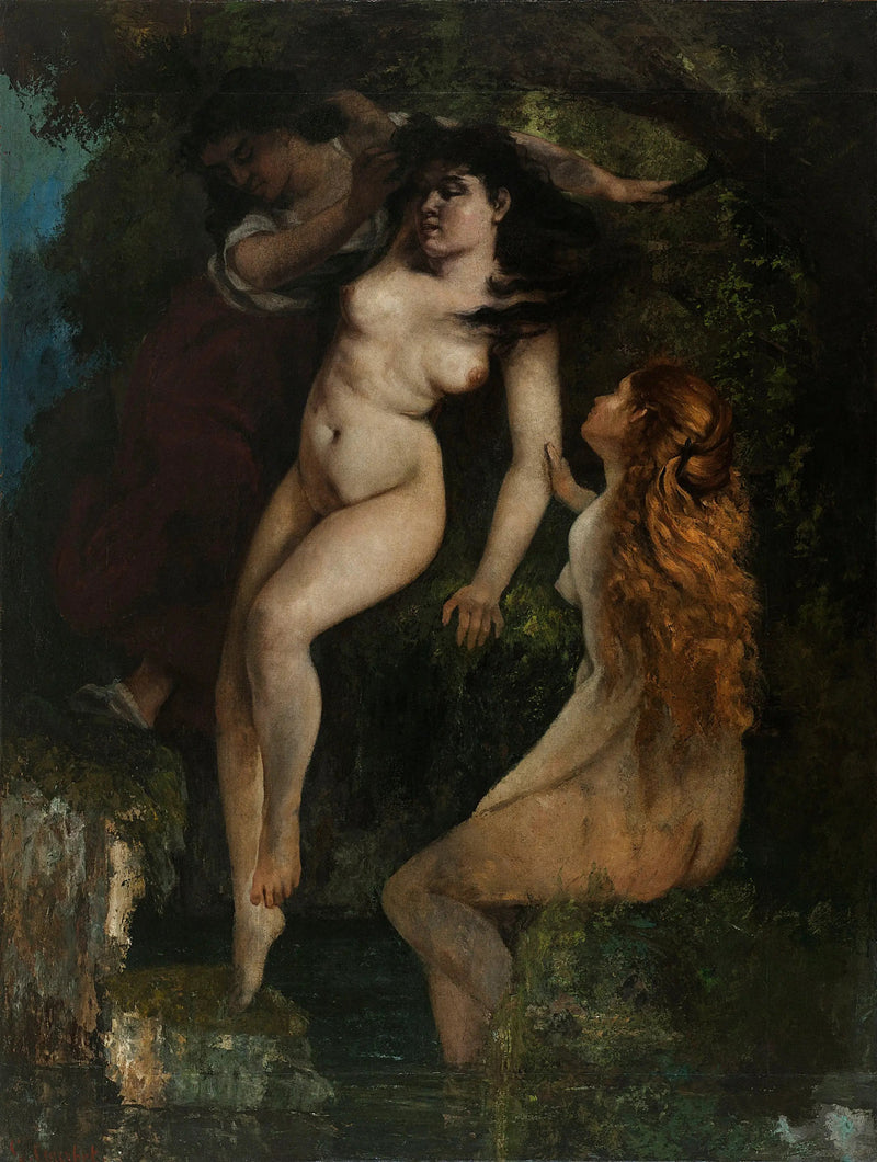 Drei Badende - Gustave Courbet