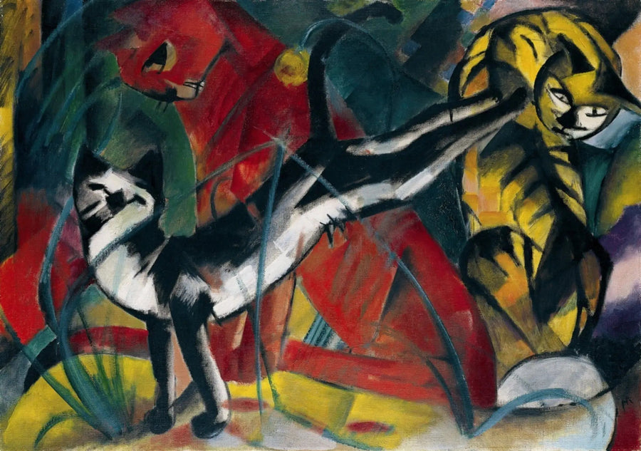 Drei Katzen - Franz Marc