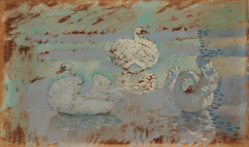 Drei Schwäne - Henri-Edmond Cross