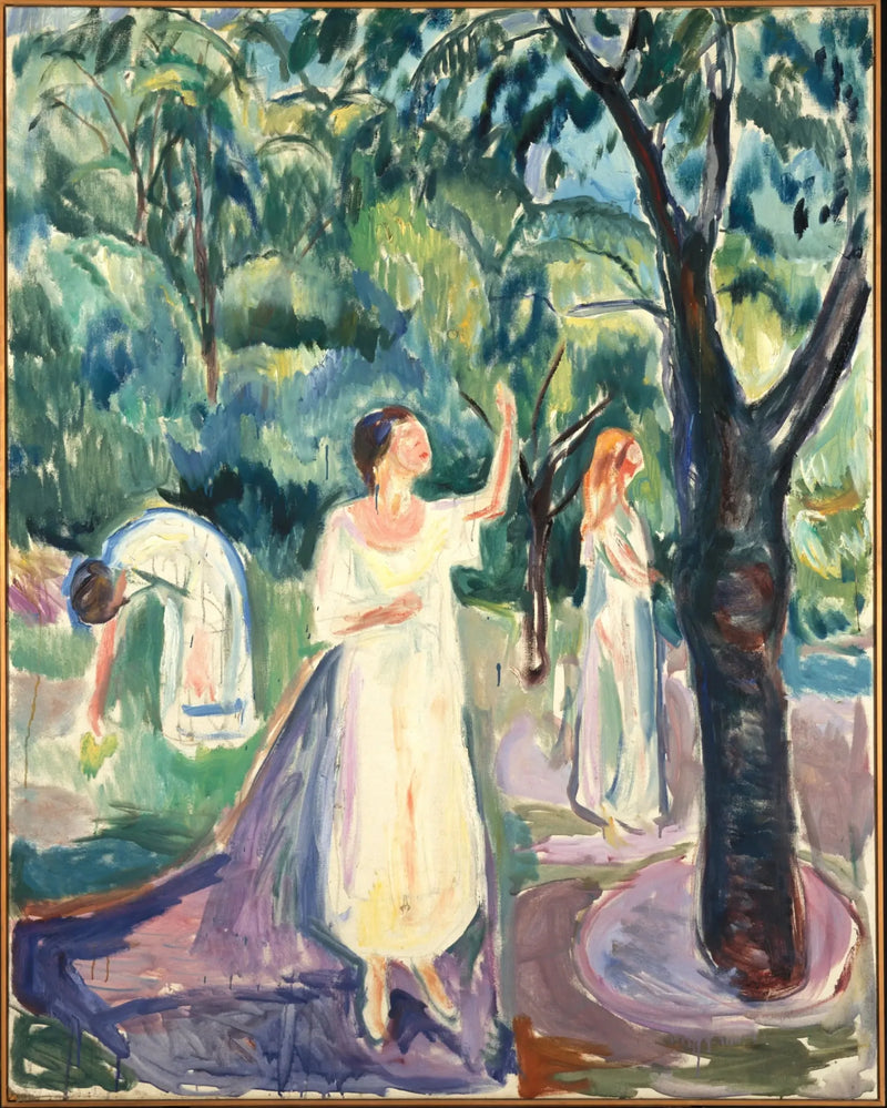 Drei Frauen im Garten - Edvard Munch