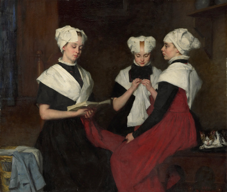Trois filles du Burgerweeshuis d'Amsterdam - Thérèse Schwartze