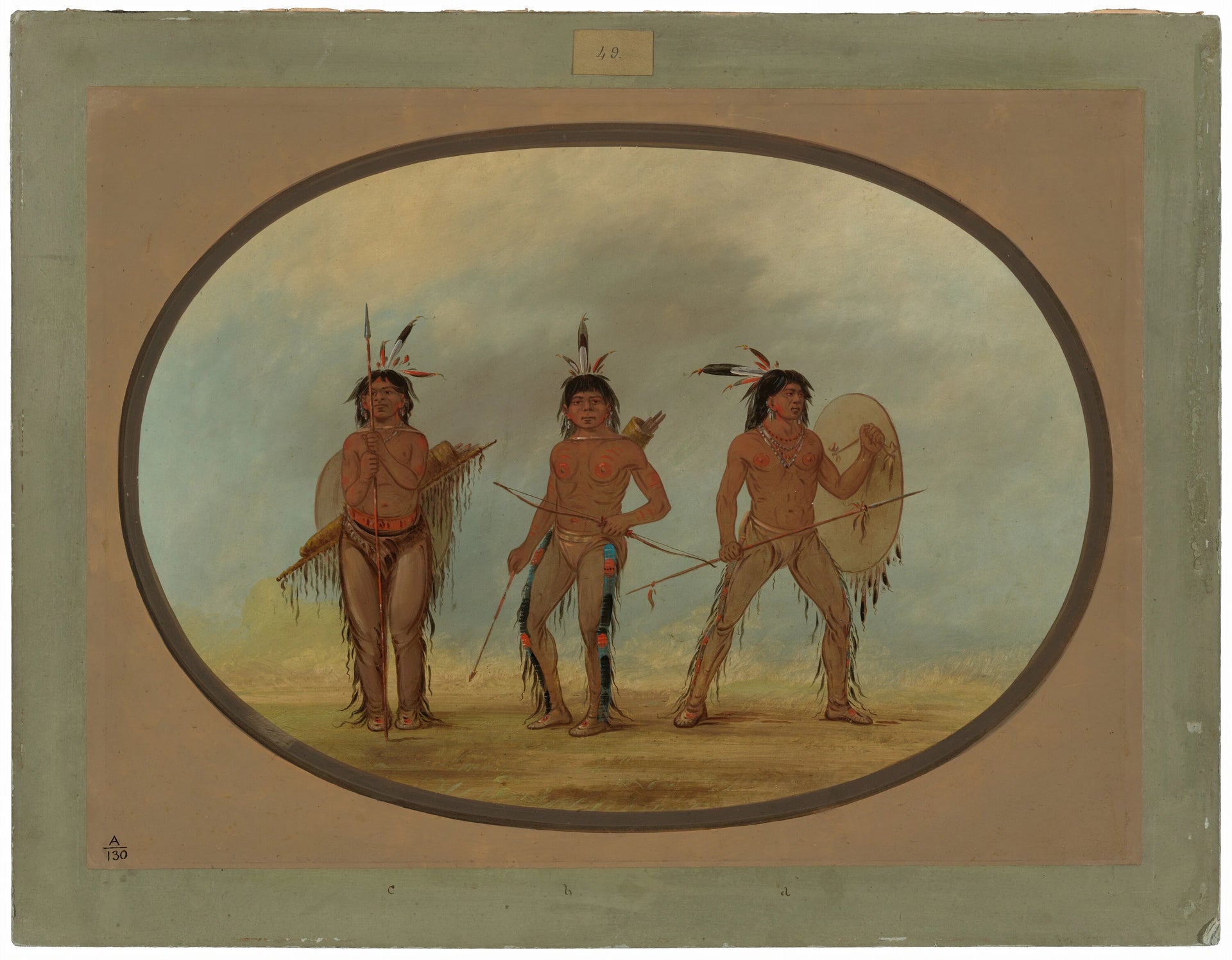 Trois guerriers Cheyenne - George Catlin