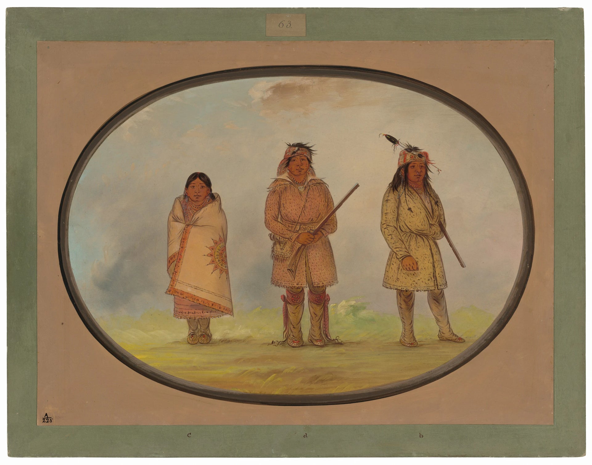 Trois Indiens du Delaware - George Catlin