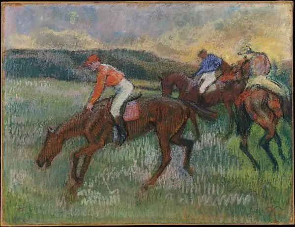 Drei Jockeys - Edgar Degas