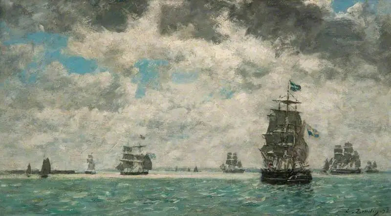 Dreimaster vor Antwerpen - Eugène Boudin