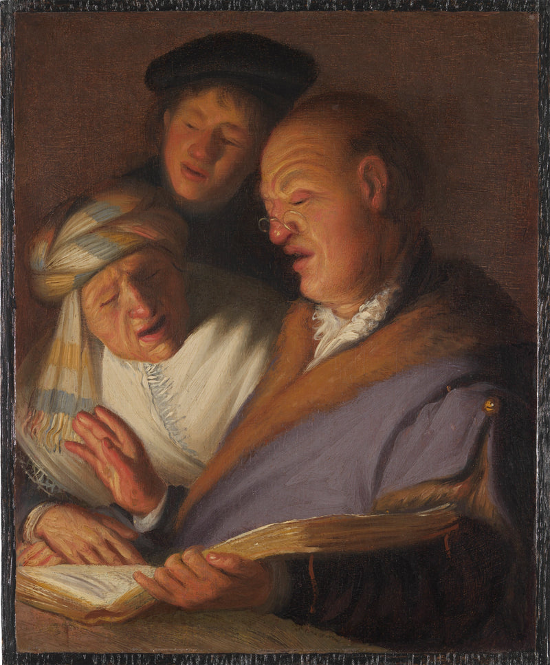 Drei Sänger (Allegorie des Hörens) - Rembrandt