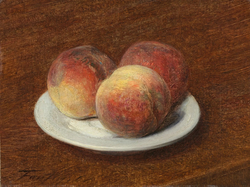 Drei Pfirsiche auf einem Teller - Henri Fantin-Latour