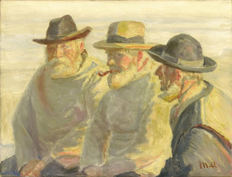 Drei Fischer am Strand von Skagen. – Michael Peter Ancher
