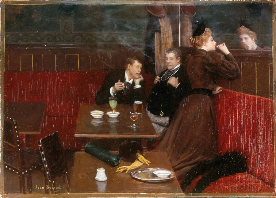Drei Figuren in einem Café - Jean Béraud