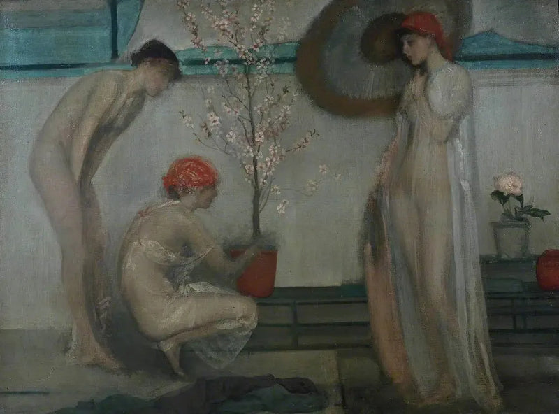Drei Figuren: Rosa und Grau - James Abbott McNeill Whistler