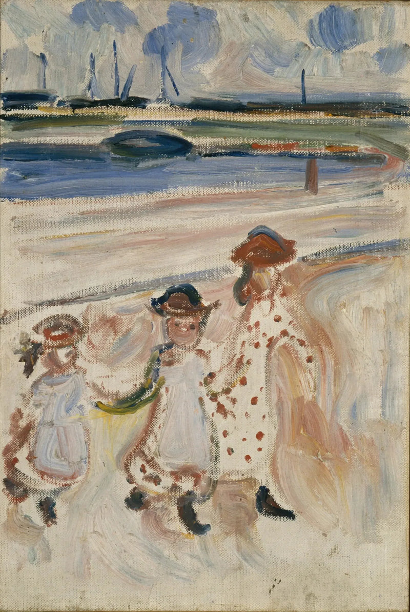 Drei kleine Mädchen am Strand - Edvard Munch