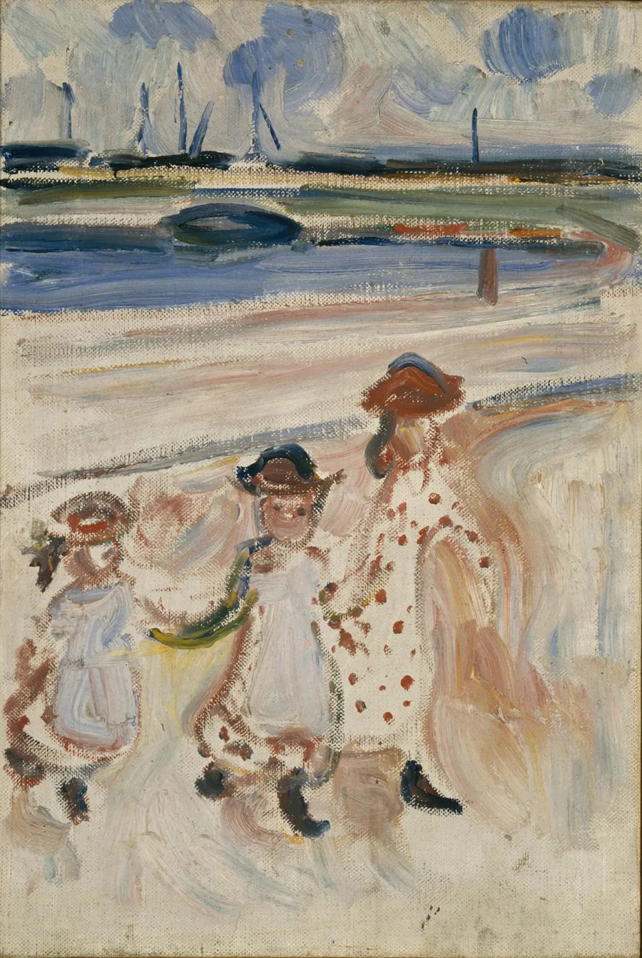 Drei kleine Mädchen am Strand - Edvard Munch
