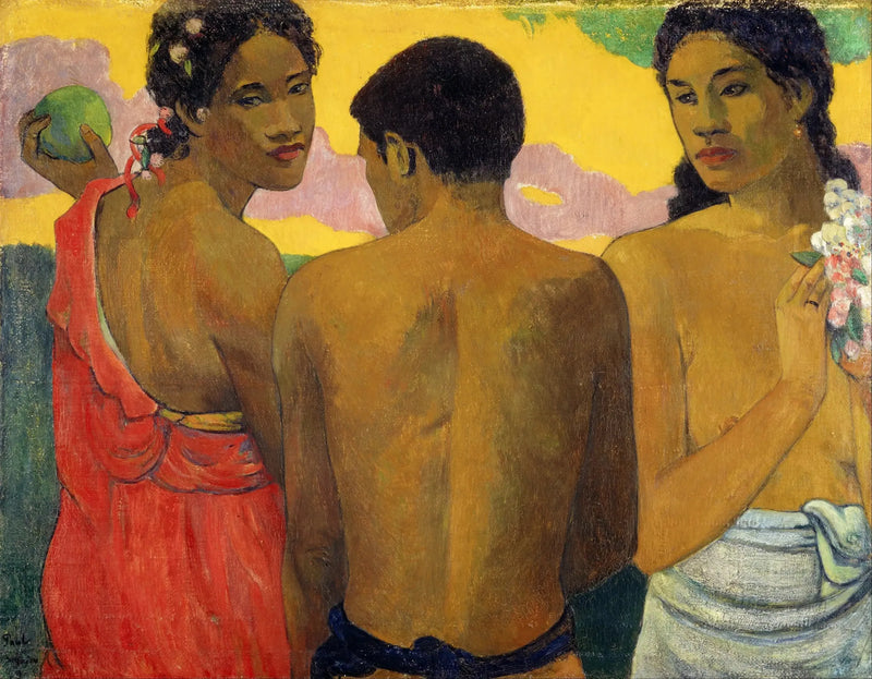 Drei Tahitianer oder Gespräch - Paul Gauguin