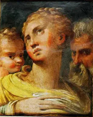 Drei Köpfe - Parmigianino