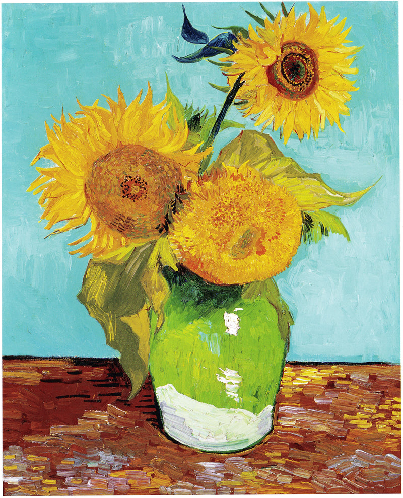 Drei Sonnenblumen in einer Vase - Vincent van Gogh