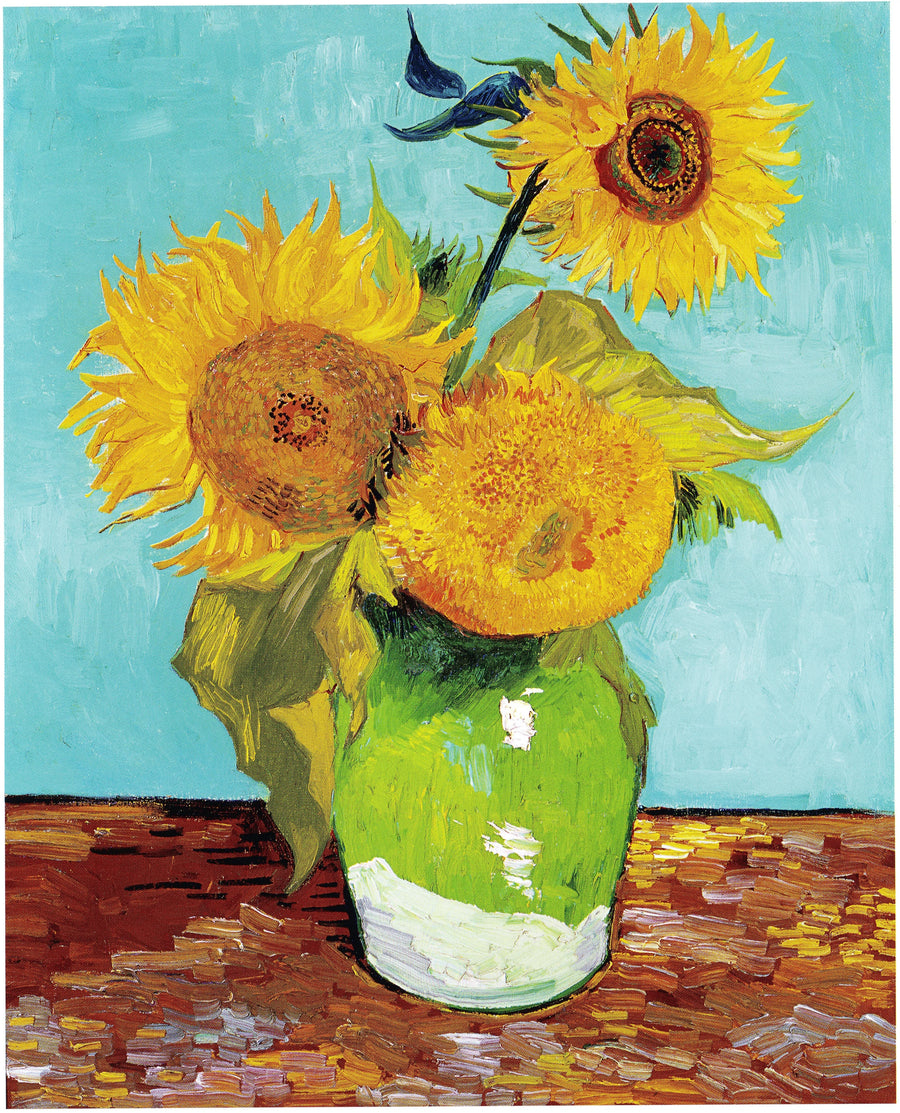 Drei Sonnenblumen in einer Vase - Vincent van Gogh