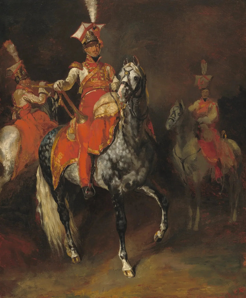 Reiter mit Trompeten der kaiserlichen Garde Napoleons - Théodore Géricault