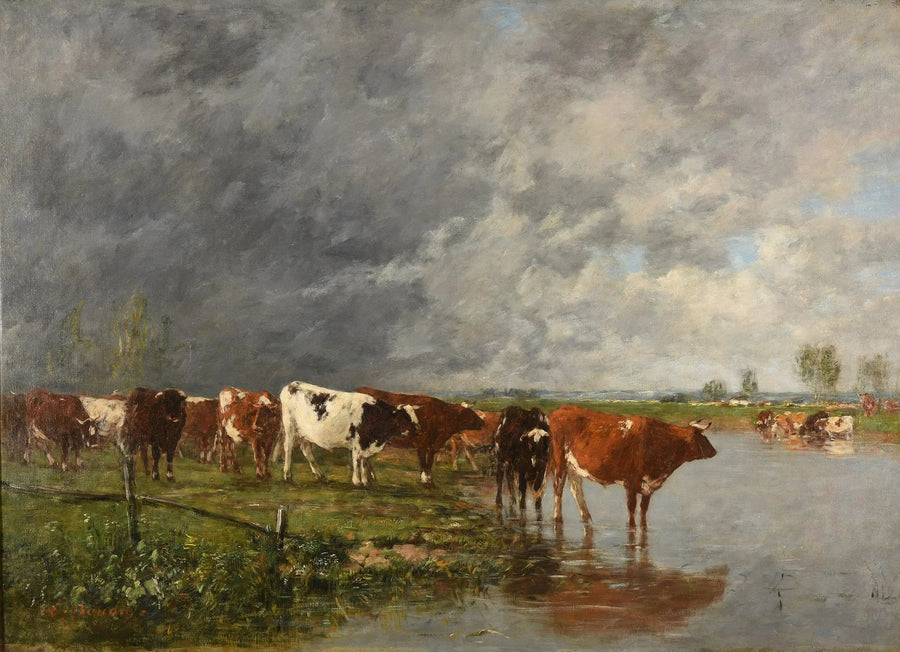 Truppe beim Trinken - Eugène Boudin