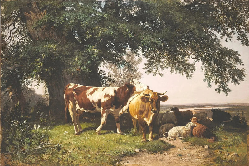 Herde unter den Bäumen - Ivan Chichkine