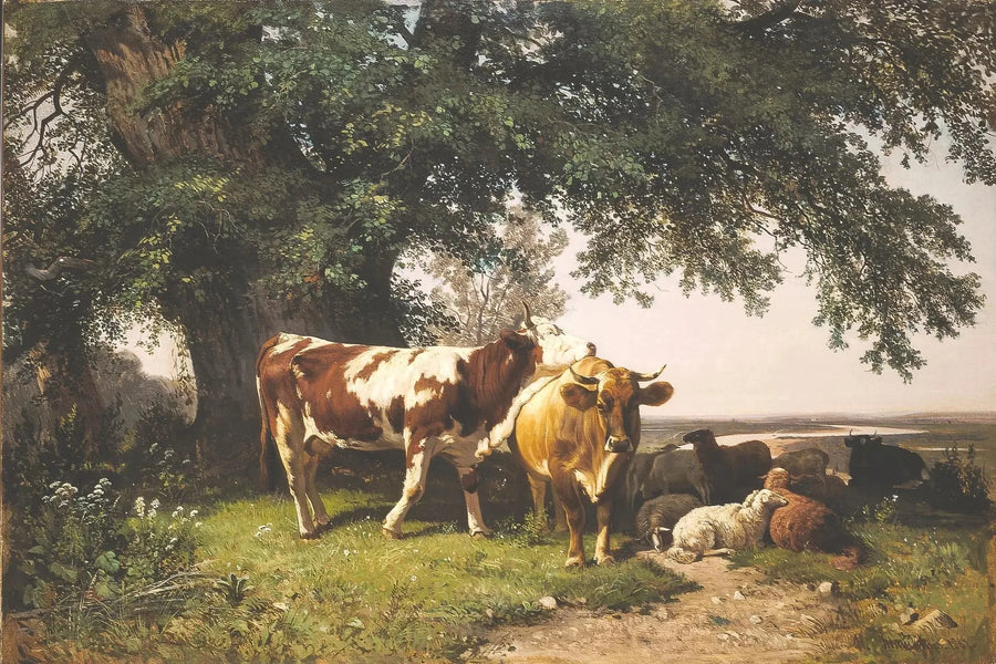 Herde unter den Bäumen - Ivan Chichkine