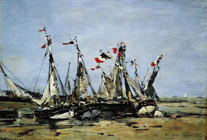 Trouville, während wir auf die Flut warten - Eugène Boudin