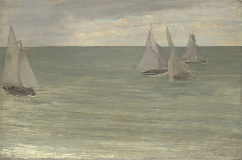 Trouville (Grau und Grün, das silberne Meer) - James Abbott McNeill Whistler