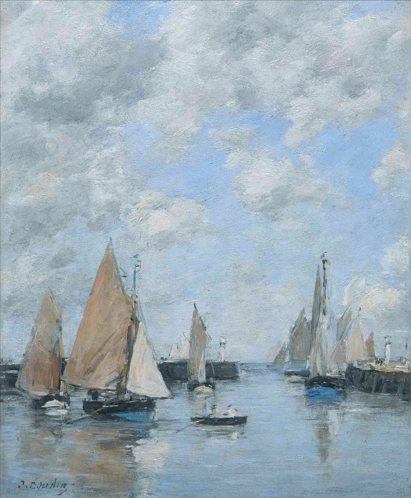 Trouville, die Mole bei Hochwasser - Eugène Boudin