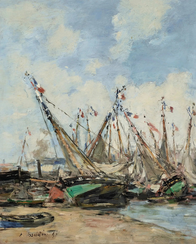 Trouville der Hafen Segelboote Echos - Eugène Boudin