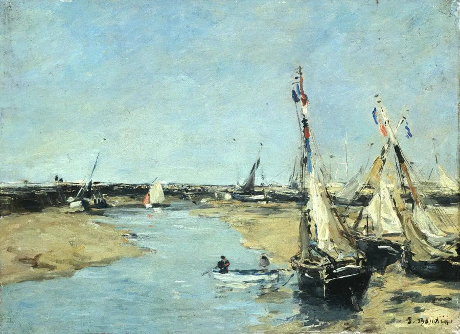 Trouville, Die Dämme, Niedrigwasser - Eugène Boudin